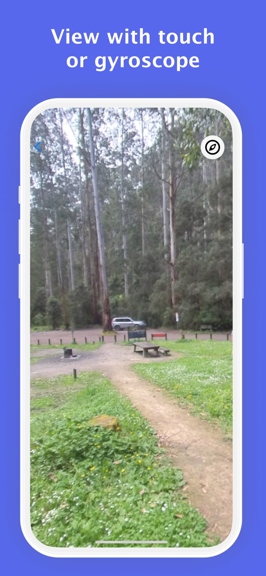 View with touch or gyroscope