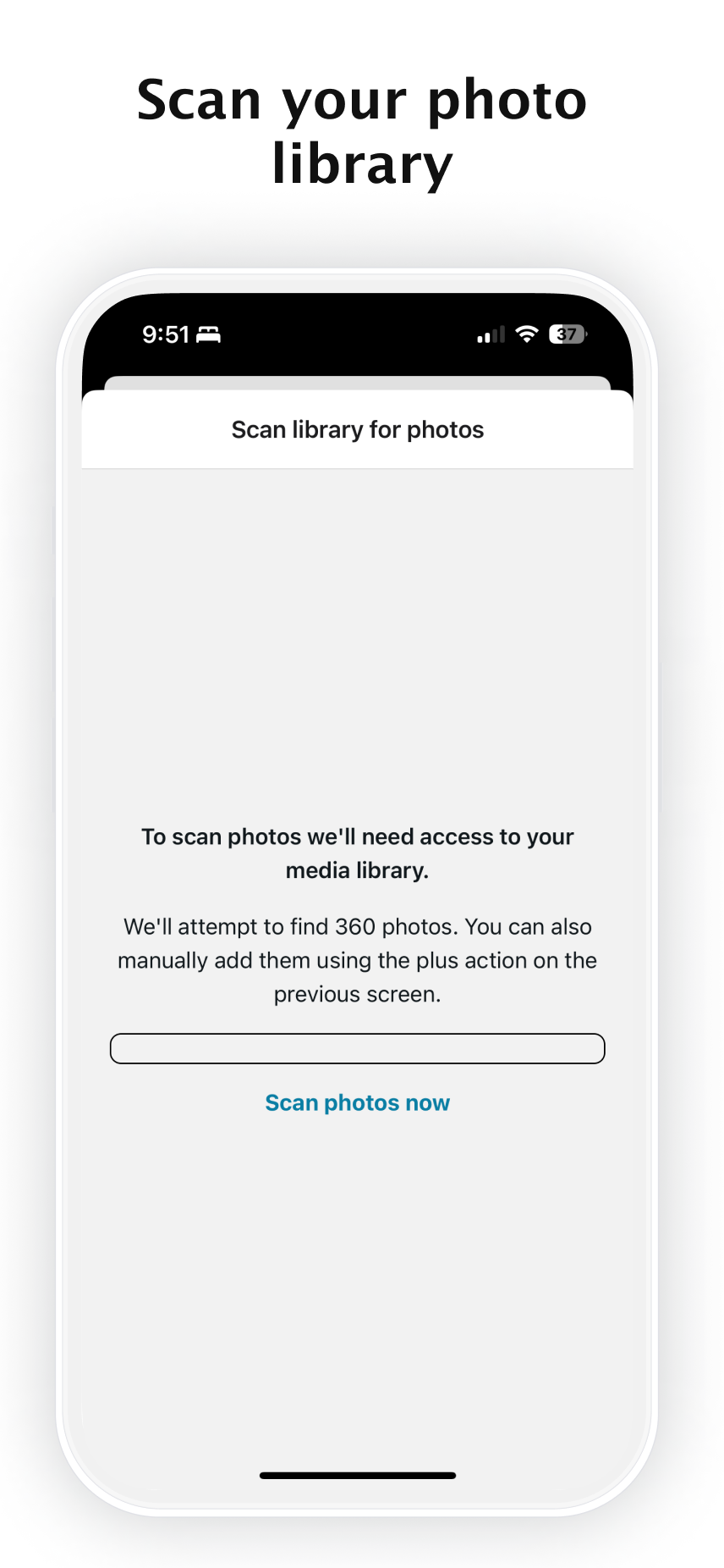 Scan your photo library